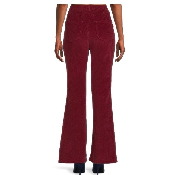 No Boundaries Juniors size L (11-13) Dark red Corduroy High Rise Flare Pants - Picture 4 of 8